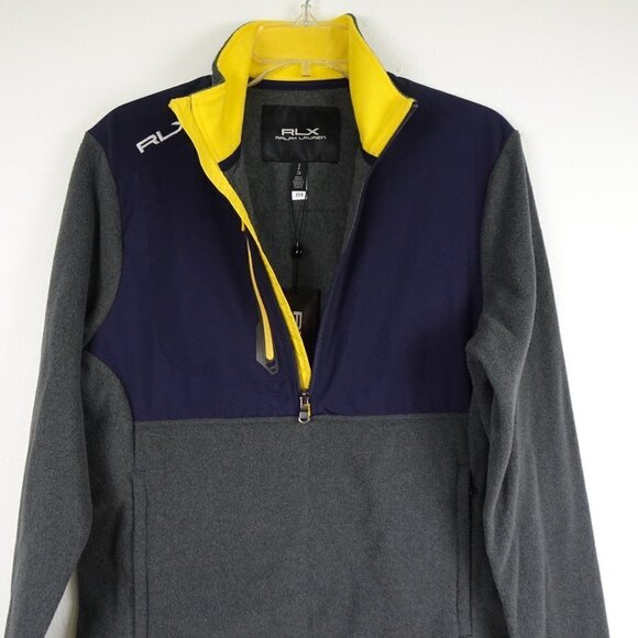 RLX Ralph Lauren 1/4 Zip Pullover Men's Size S Blue Gray Fleece - Picture 2 of 8